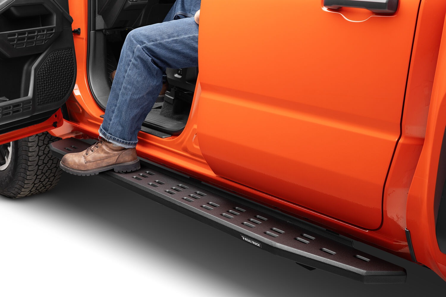 Go Rhino 69643268PC - RB30 Running Boards, Extended Cab, Black