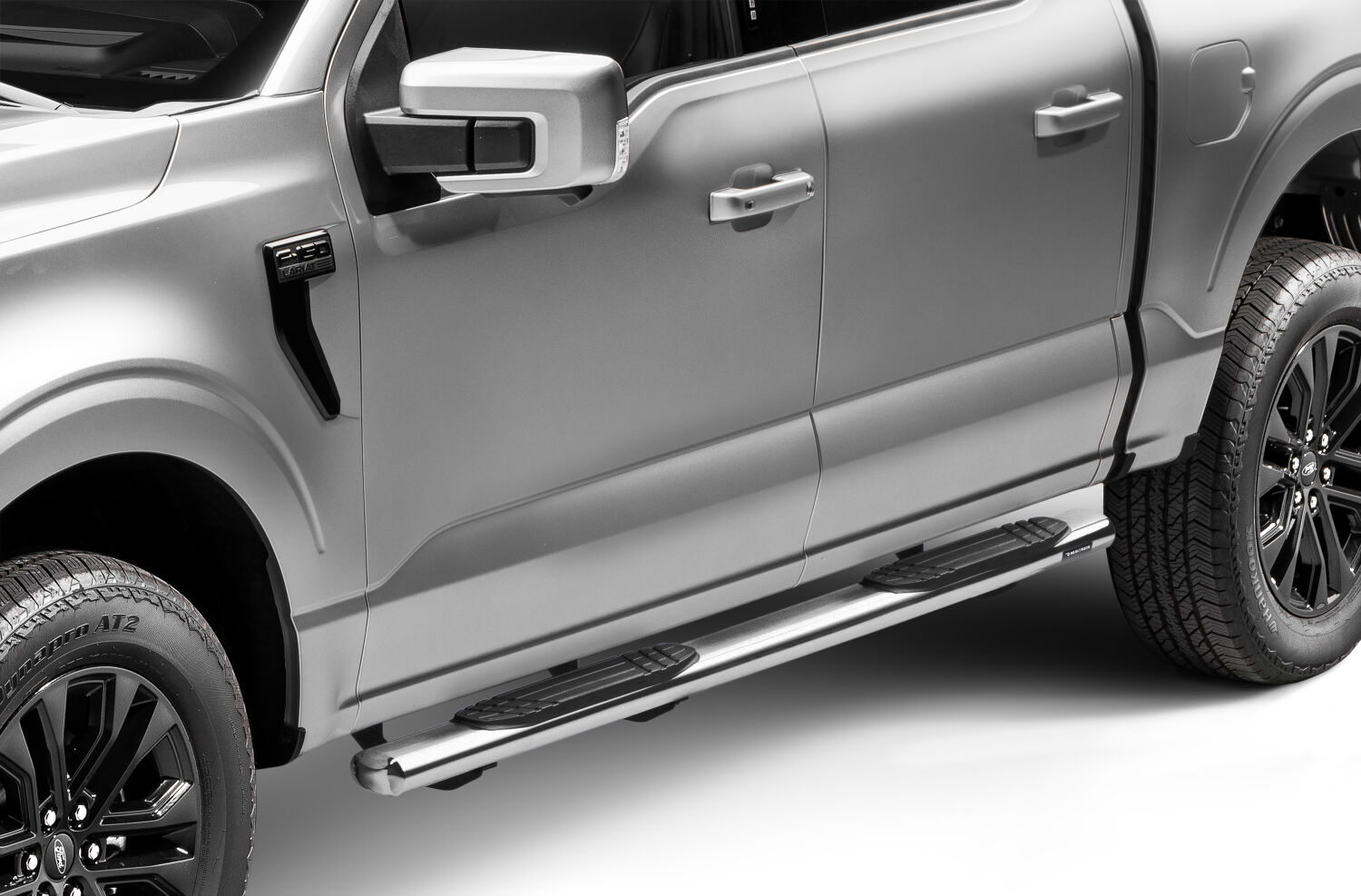 Go Rhino 684415587PS - Running Boards & Steps, Crew Cab, Silver