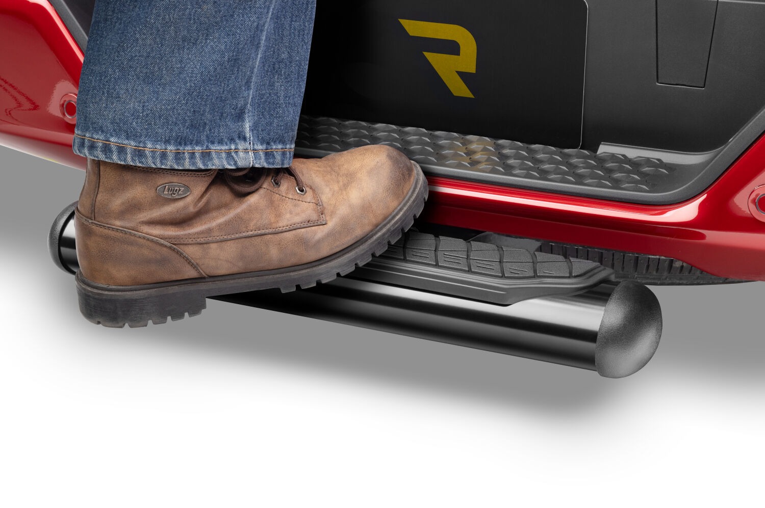 Go Rhino 460B - Hitch Steps, Black, 4" Oval Hitch Step