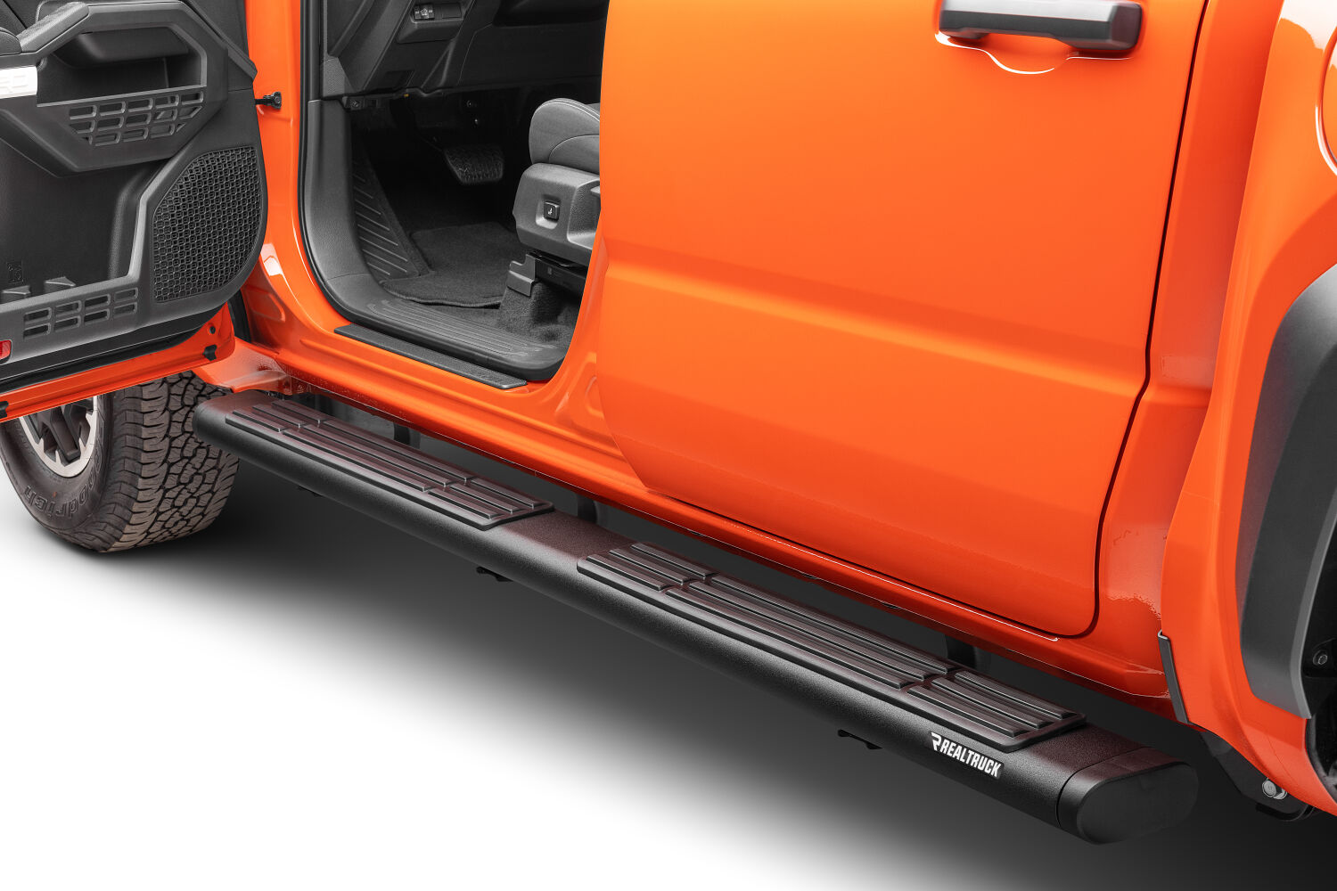Go Rhino 686443280T - Running Boards & Steps, Crew Cab, Black