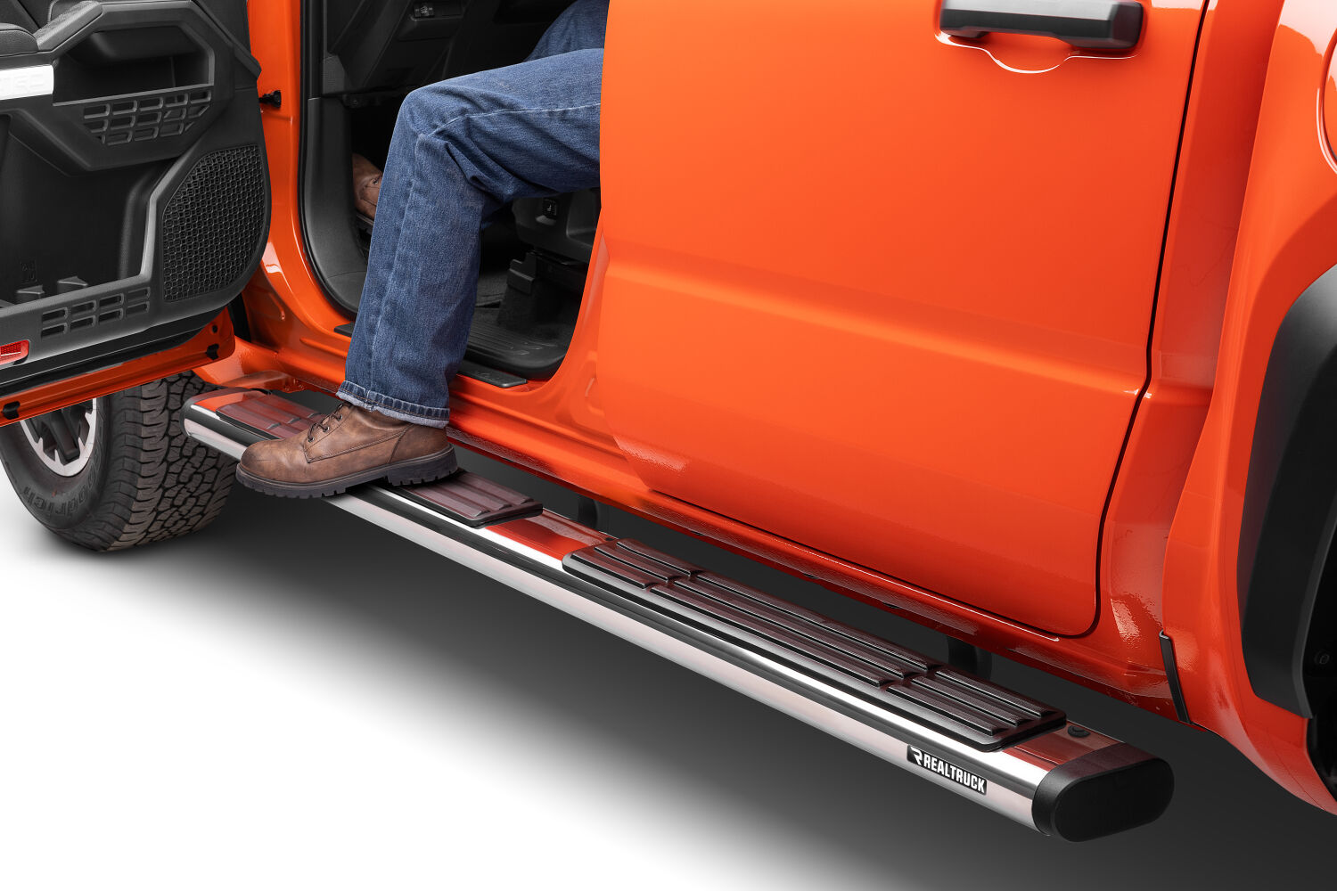 Go Rhino 686443280PS - Running Boards & Steps, Crew Cab, Silver