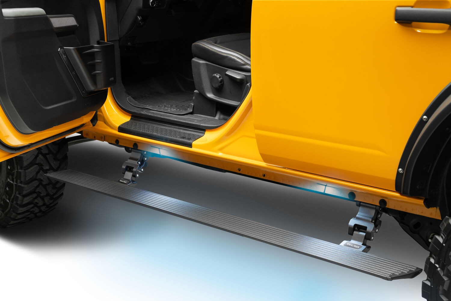Go Rhino 20412974PC - VoltStep E-Board, Black, E1 Electric Running Board
