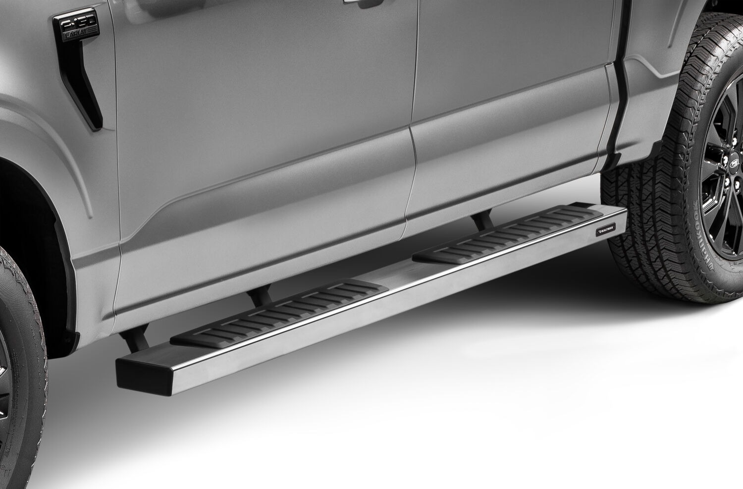 Go Rhino 6862415587PS - Running Boards & Steps, Crew Cab, Silver