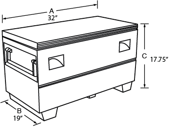 Lund 08036G - Steel Job Site Boxes, Grey