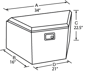 Lund 76134T - Aluminum Storage Boxes, Black