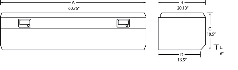 Lund 9460 - Ultima Tool Boxes, Brite, Aluminum