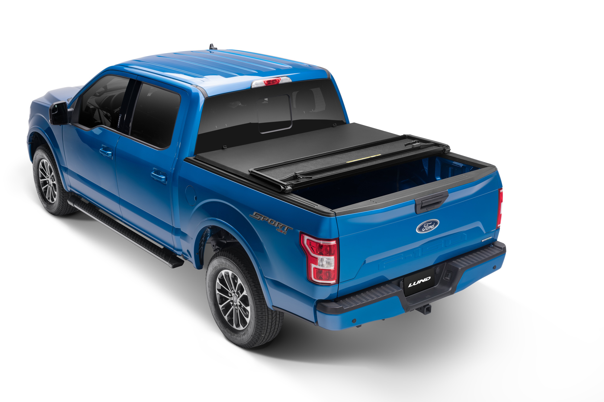 Lund 969250 - Genesis Hard Fold Tonneau Cover, 6'4" Bed, Black
