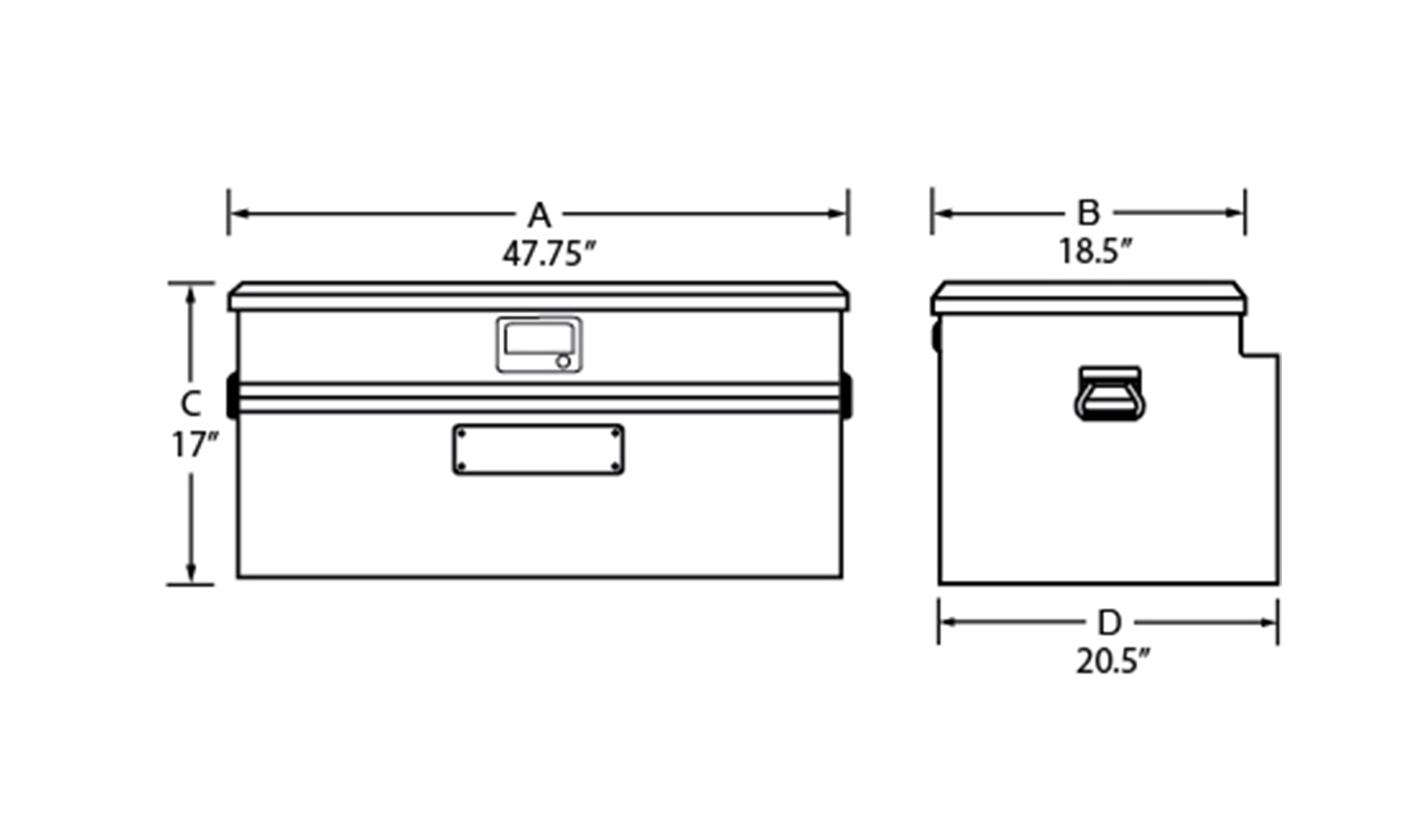 Lund 9448 - Aluminum Storage Boxes, Brite