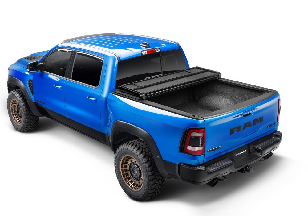 Lund 969259 - Genesis Hard Fold Tonneau Cover, 5'7" Bed, Black