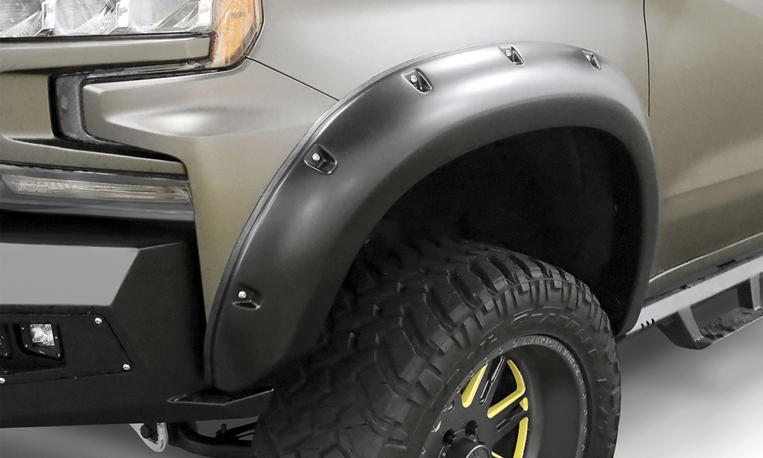 Lund RX130SA - RX-Rivet Style Fender Flares, 2-Piece Front, Black