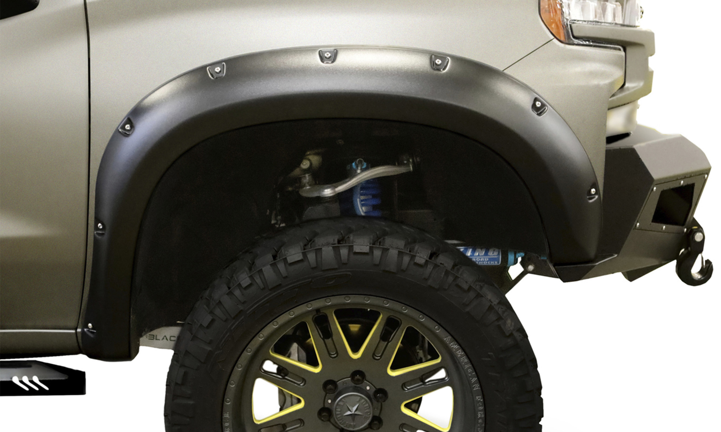 Lund RX140TA - RX-Rivet Style Fender Flares, 2-Piece Front, Black
