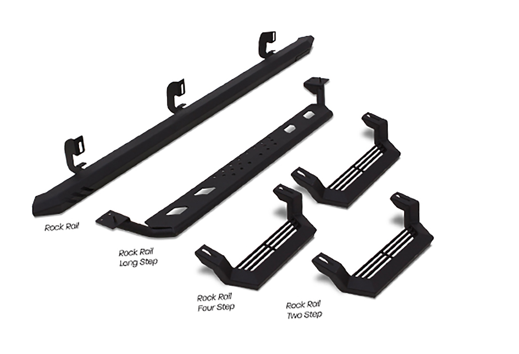 Lund 26410021 - Rock Rails, 2-Piece Set, Black