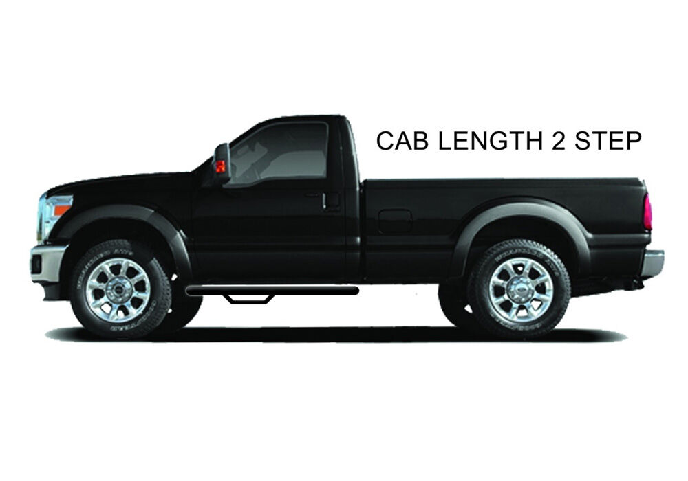 N-Fab C1153RC-TX - Nerf Steps, Regular Cab, Gloss Black