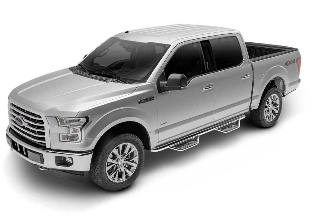 N-Fab HPC1575CC-SS - Podium Steps, Crew Cab, Polished Stainless Steel
