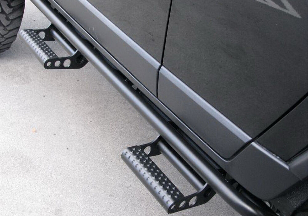 N-Fab N164RKRCCS4 - RKR Step Rails, Crew Cab, Textured Black