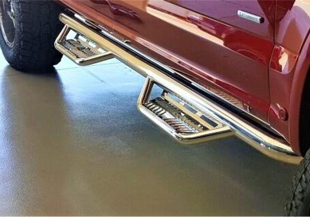 N-Fab HPC1475CC-SS - Podium Steps, Crew Cab, Polished Stainless Steel