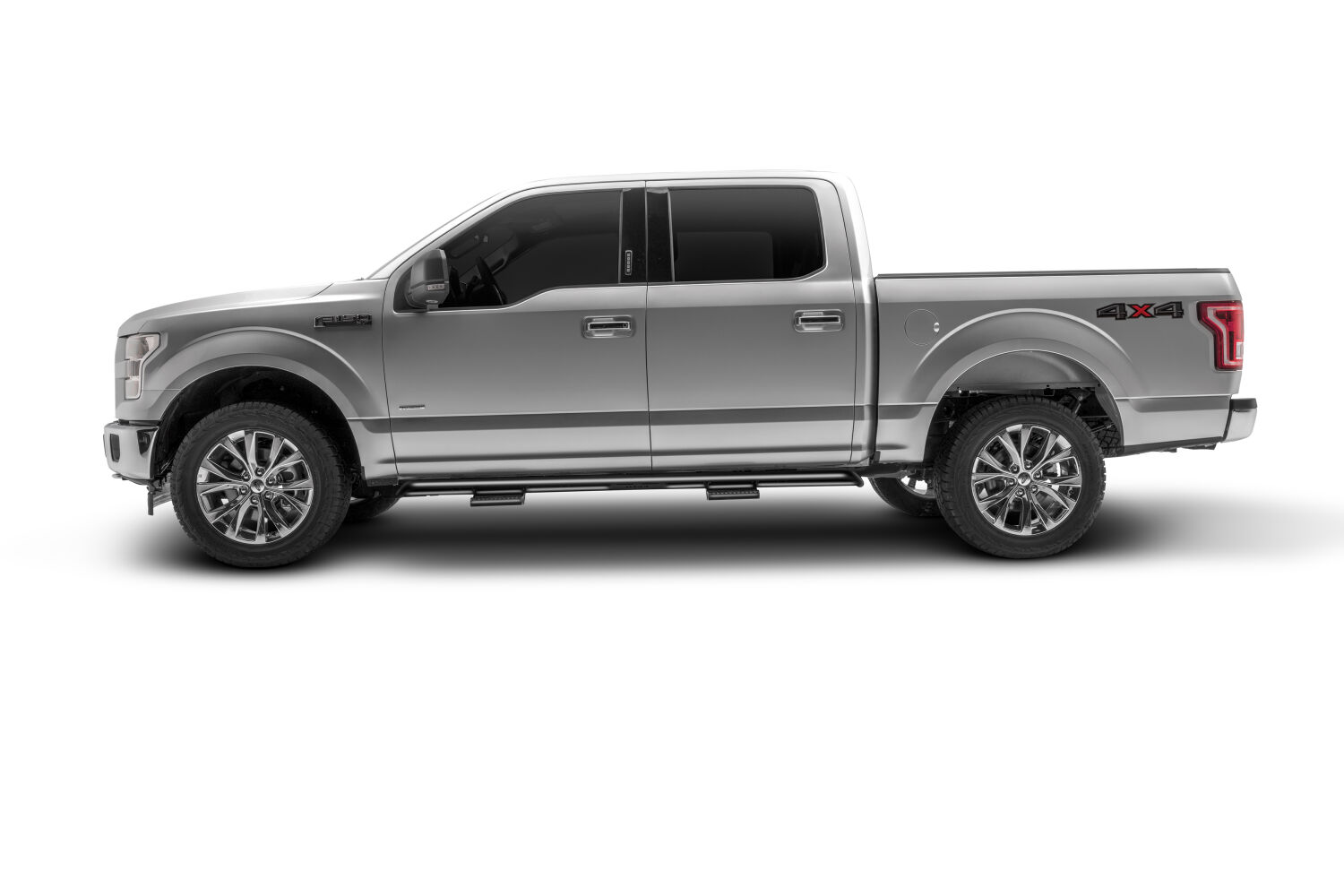 N-Fab F154RKRCCS4 - RKR Step Rails, Crew Cab, Textured Black