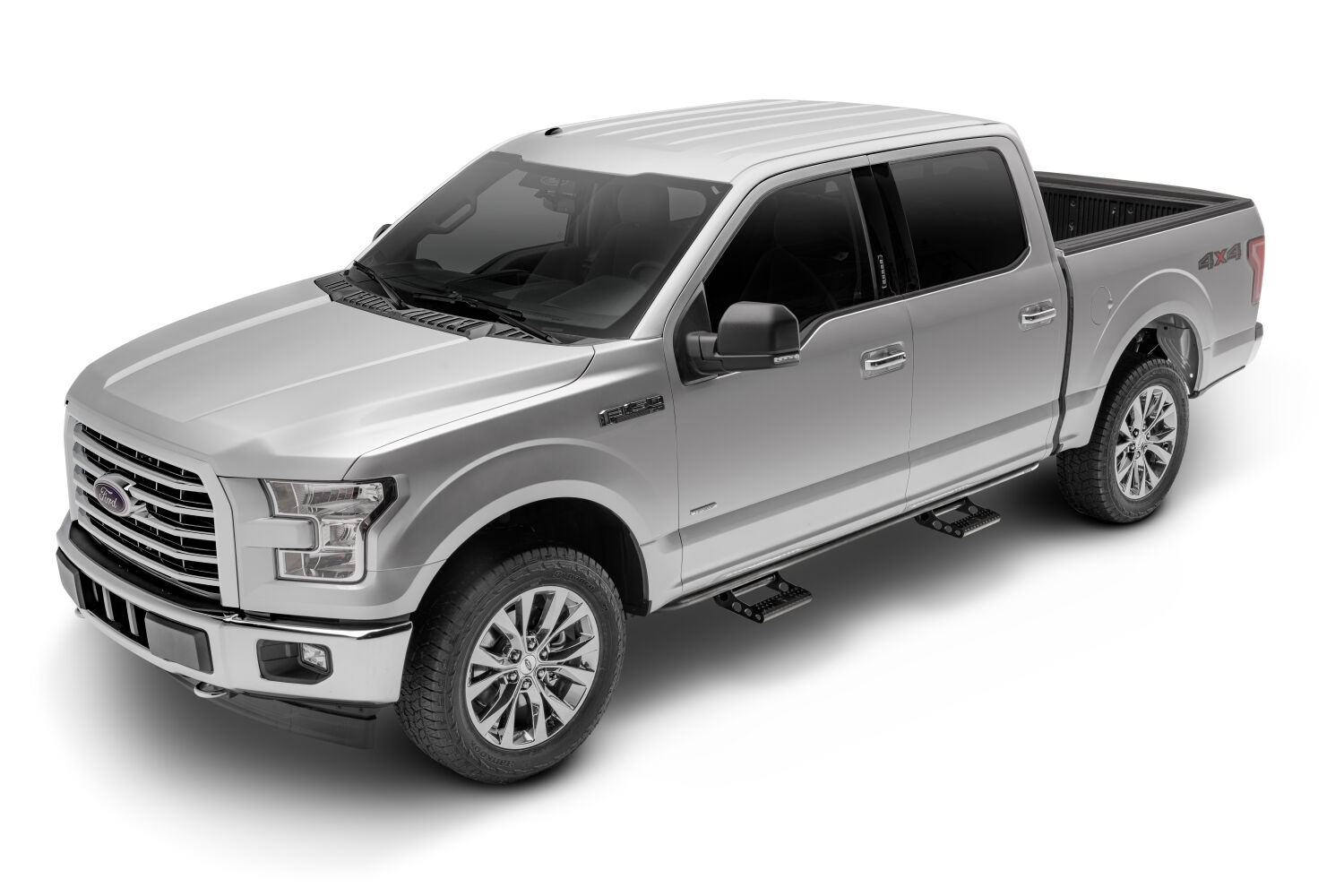 N-Fab F154RKRCCS4 - RKR Step Rails, Crew Cab, Textured Black
