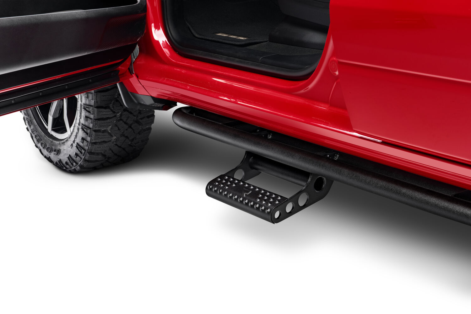 N-Fab D154RKRCCS4 - RKR Step Rails, Crew Cab, Black