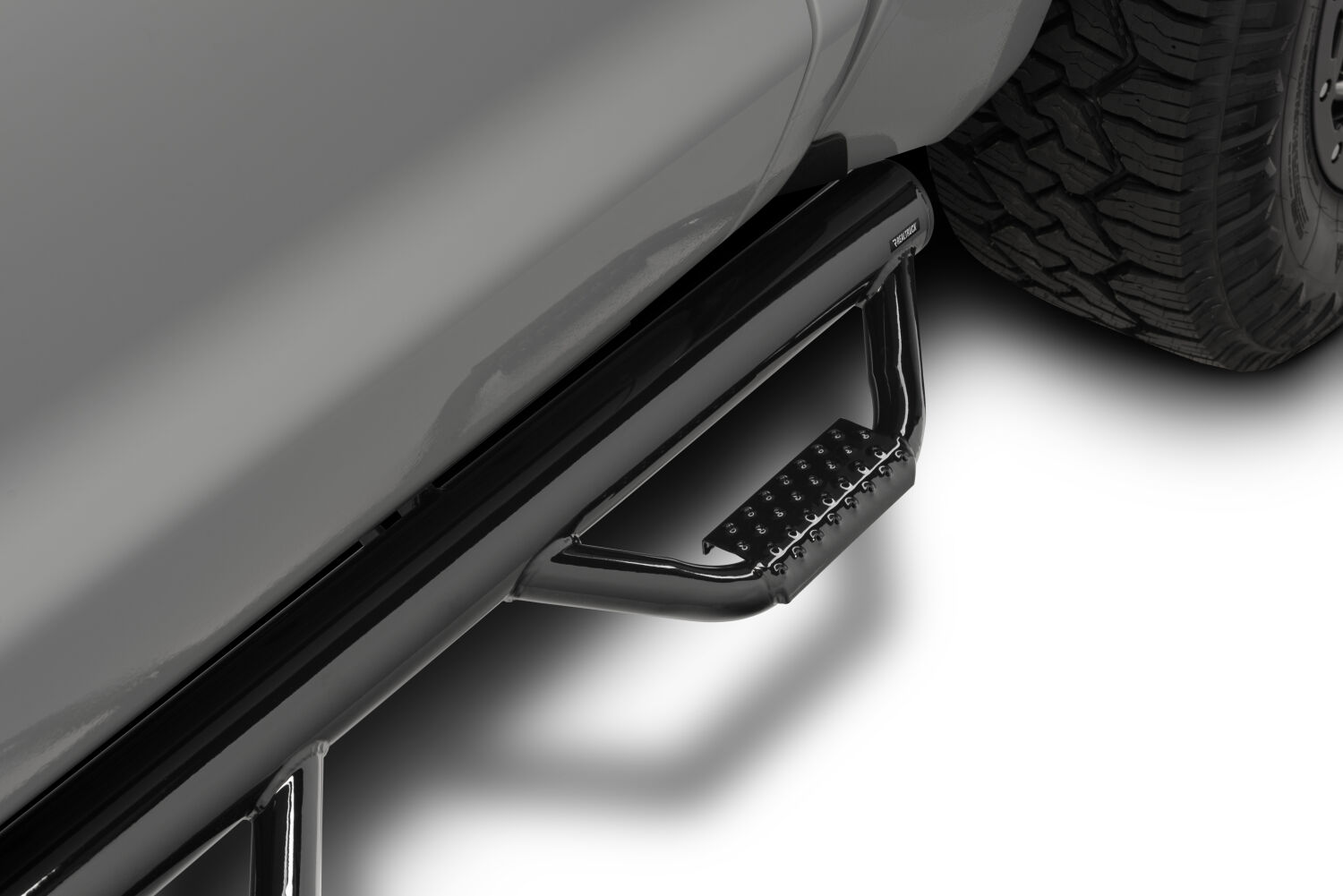 N-Fab D9773QC - Nerf Steps, Gloss Black, Cab Length (2 Steps per Side)