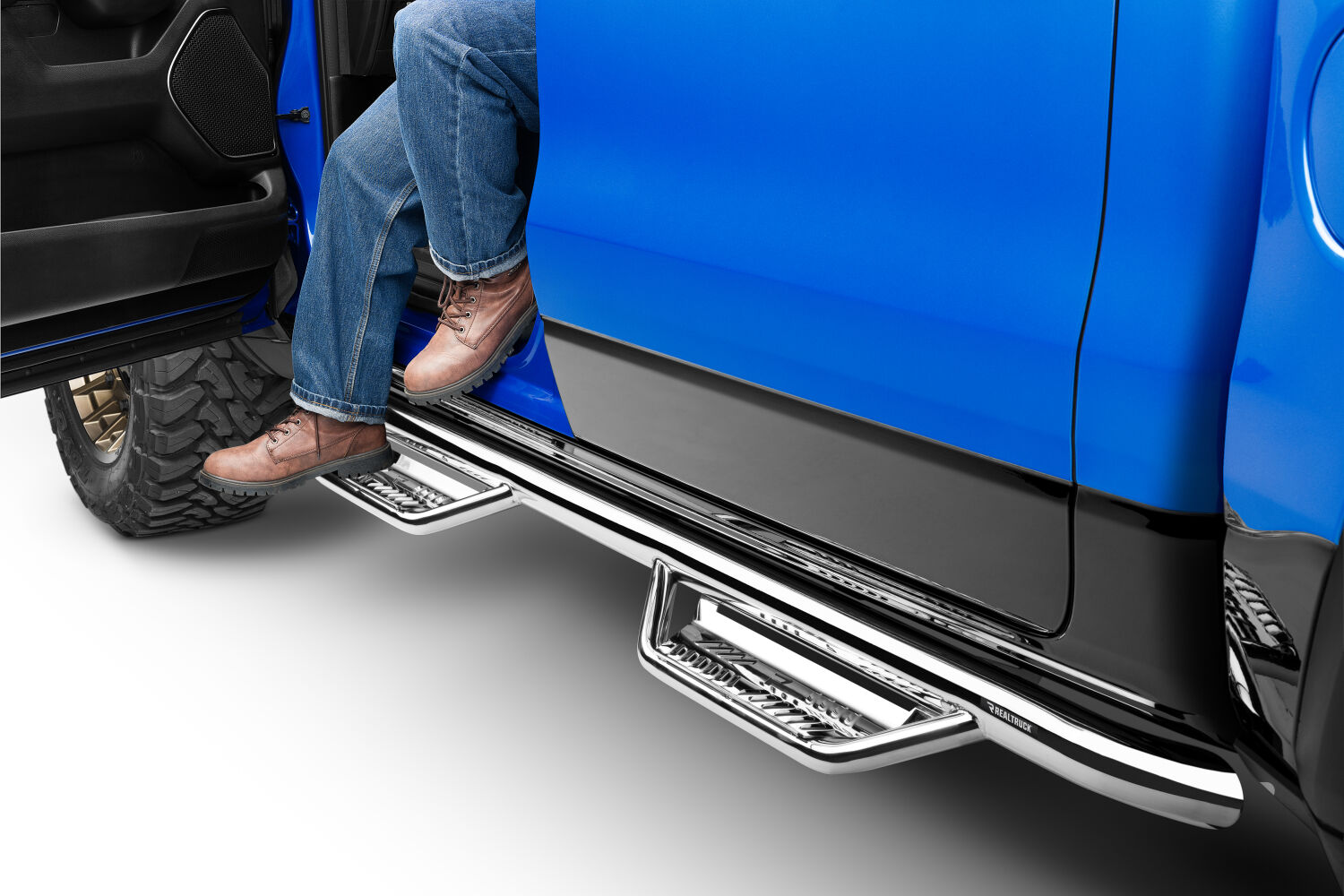 N-Fab HPD1980CC-SS - Podium Steps, Crew Cab, Polished Stainless Steel