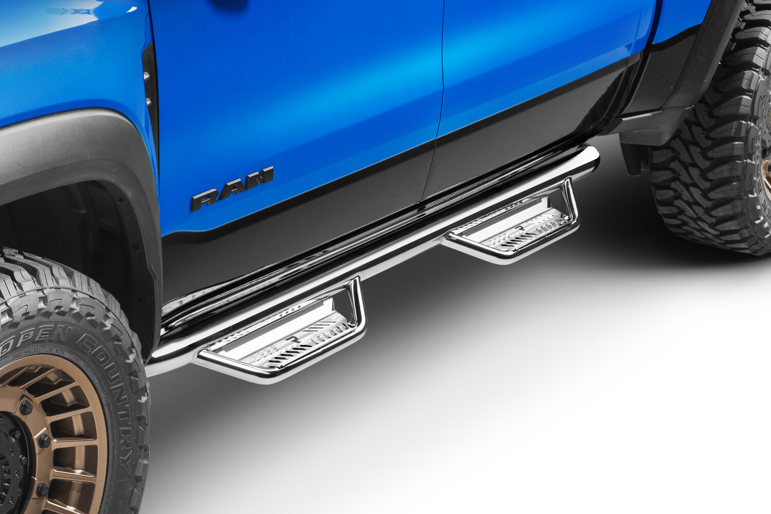 N-Fab HPD1980CC-SS - Podium Steps, Crew Cab, Polished Stainless Steel