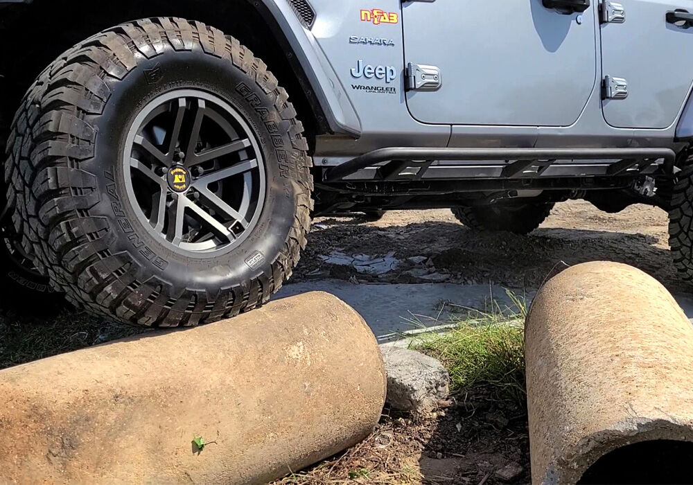 N-Fab TSJ184-TX - TrailSlider Rock Sliders, Textured Black, Powder Coated