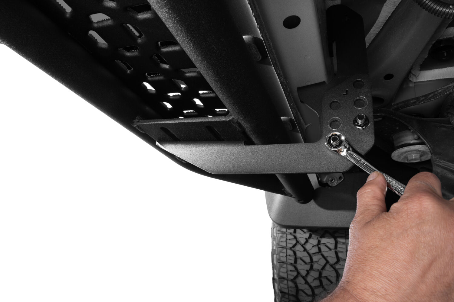 N-Fab RBF58-52011-24T - Growler Sport Running Boards, Regular Cab, Black
