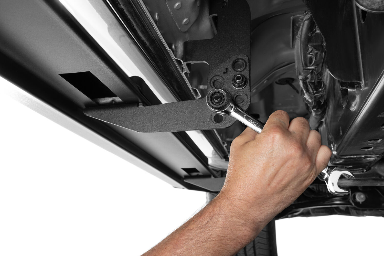 N-Fab NBF25-73302-26T - Traxio Nerf Bars, Black, Powder Coated