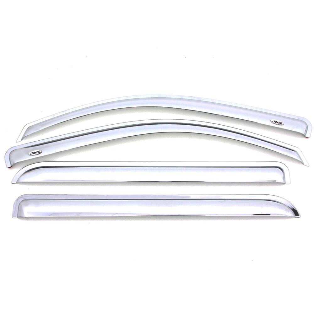 Auto Ventshade AVS 684133 - AVS Chrome Ventvisor, Crew Cab, Outside Mount