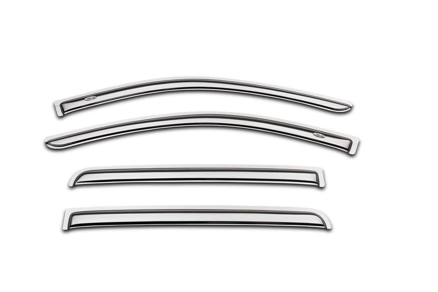 Auto Ventshade AVS 684387 - AVS Chrome Ventvisor, Crew Cab, Outside Mount