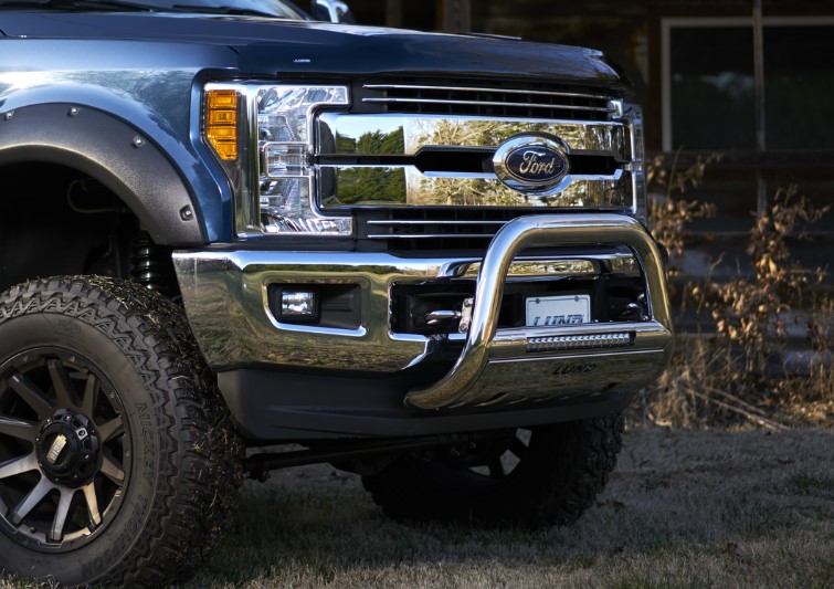 Lund 47021215 - Bull Bar with LED, Polished Stainless, Stainless Steel