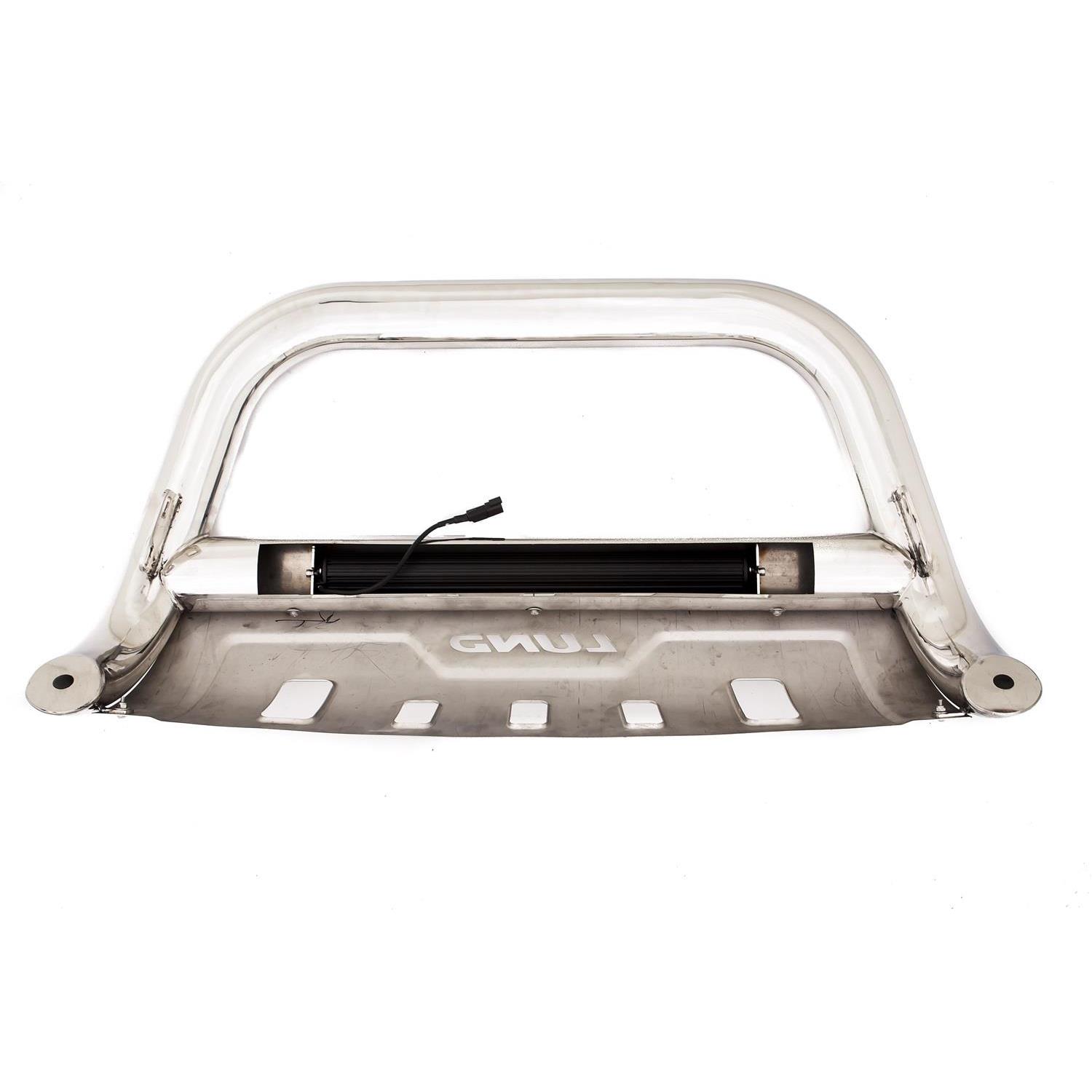 Lund 47021216 - Bull Bar with LED, Polished Stainless, Stainless Steel