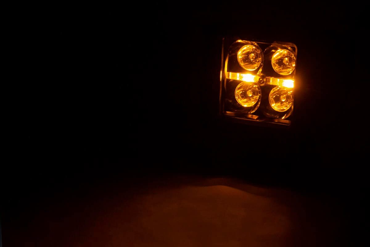 Rough Country 70803BLKDRLA - Square & Cube LED Lights