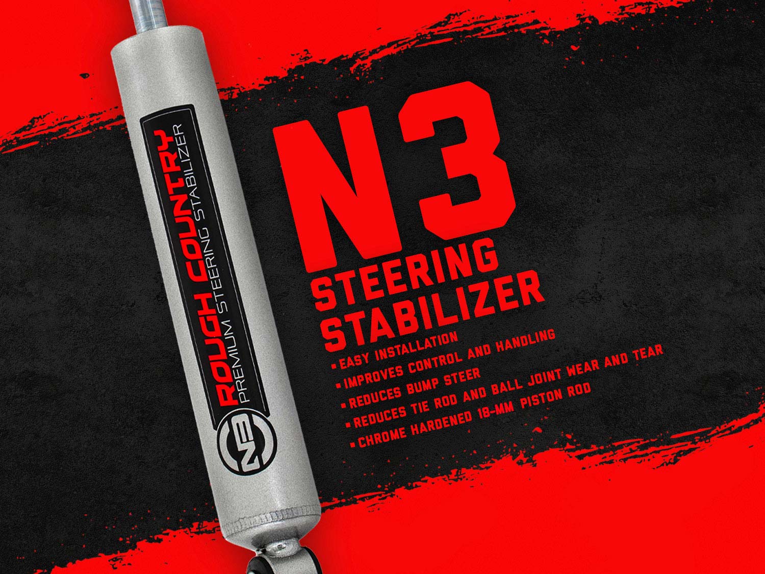 Rough Country 8738530 - Steering Stabilizers