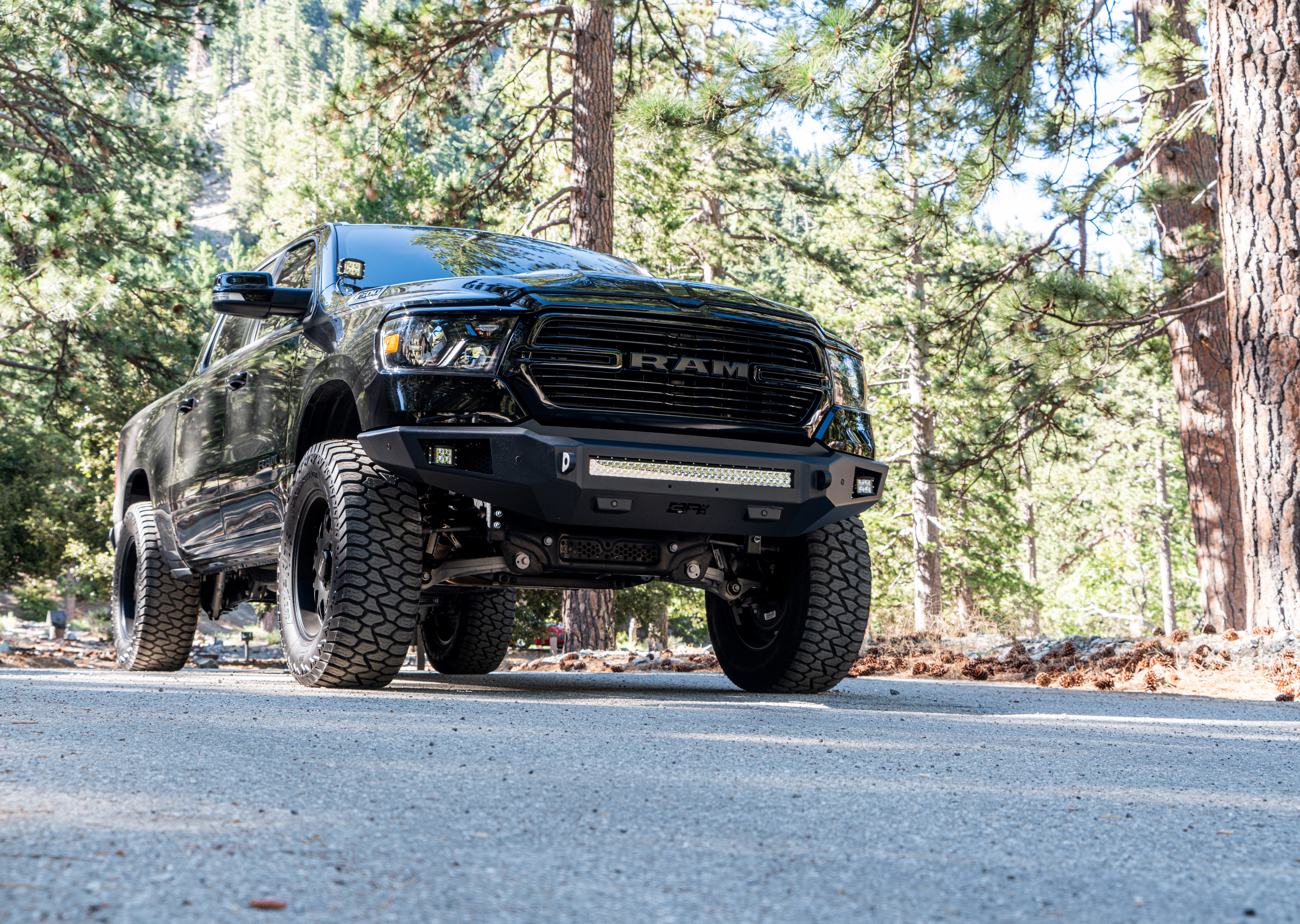 Body Armor 4x4 DG-19343 - Ambush Front Bumper, Black, Light Texture