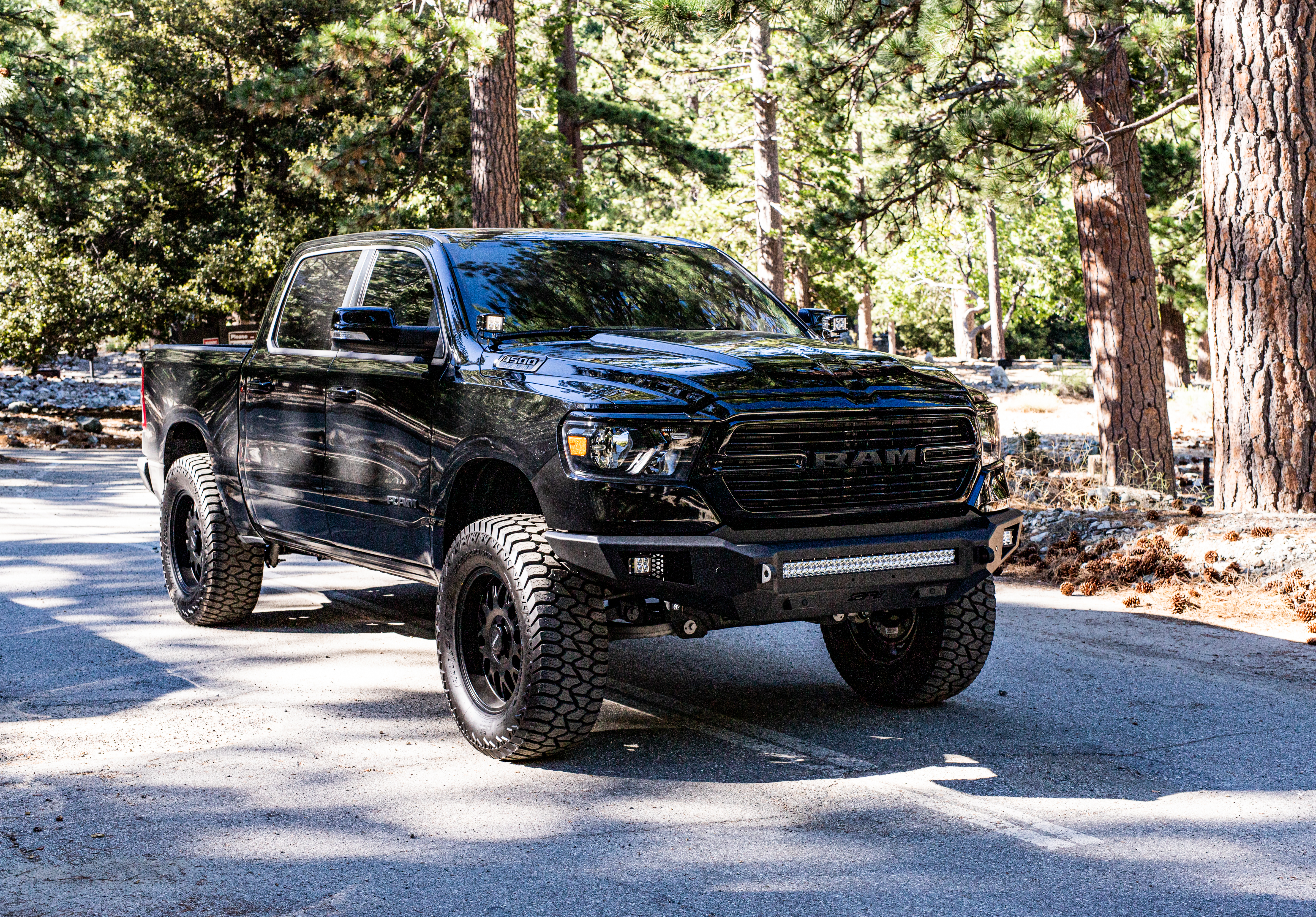 Body Armor 4x4 DG-19343 - Ambush Front Bumper, Black, Light Texture