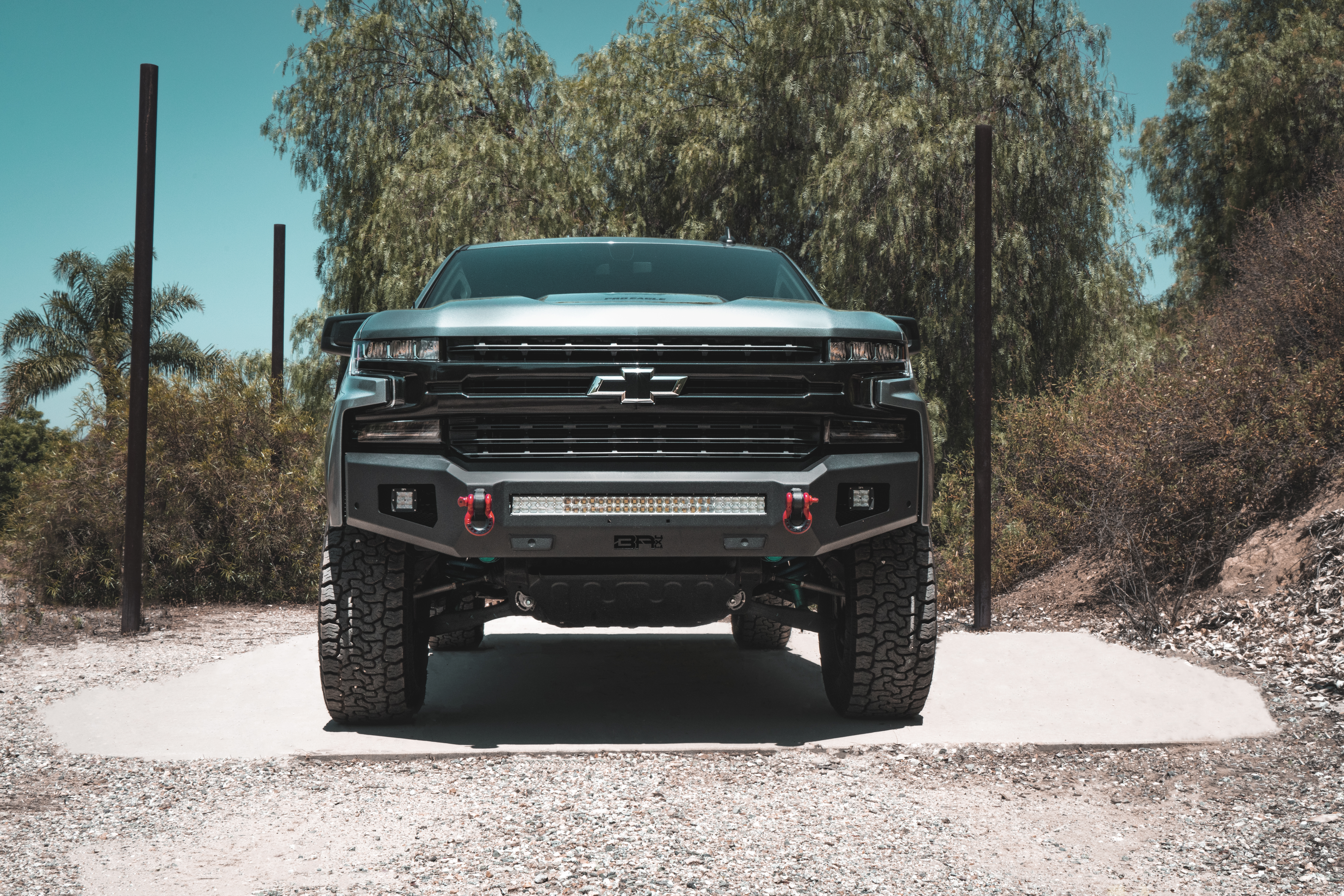 Body Armor 4x4 GM-19344 - Ambush Front Bumper, Black, Light Texture