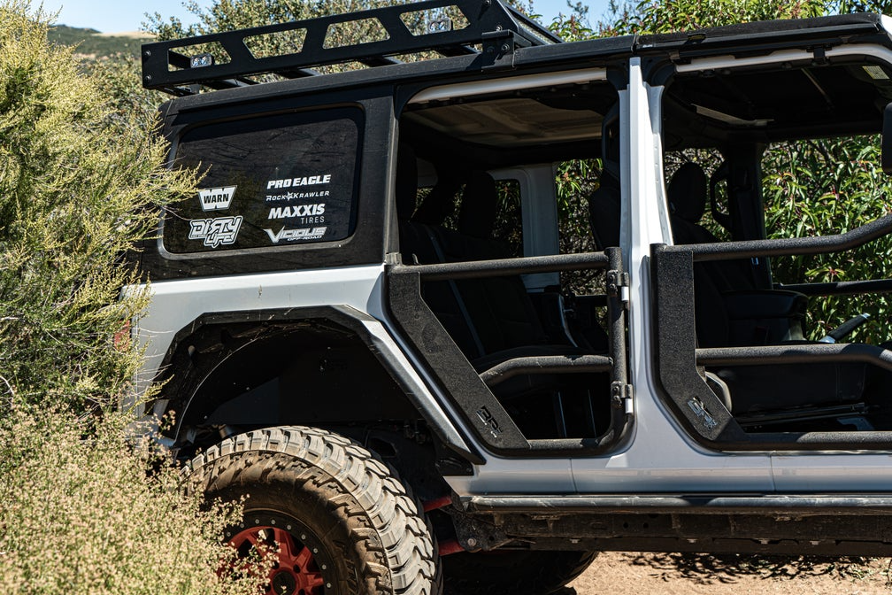 Body Armor 4x4 JL-6155 - Tube Doors, Black, Textured