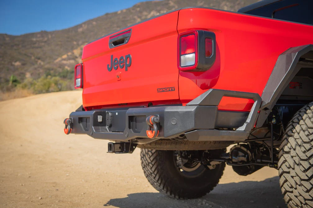 Body Armor 4x4 JT-2965 - Rear Bumper, Black, Light-textured
