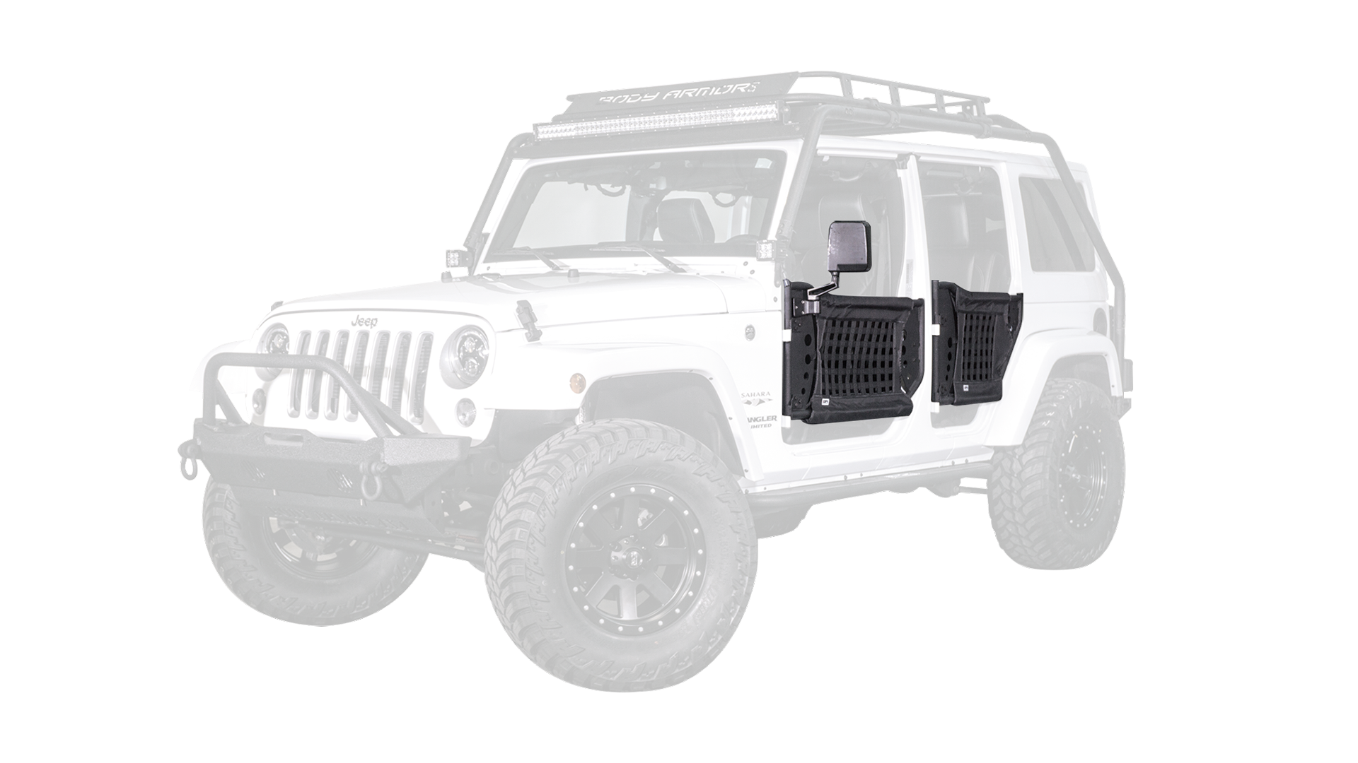 Body Armor 4x4 JK-6139 - Trail Doors, Black, Light Texture