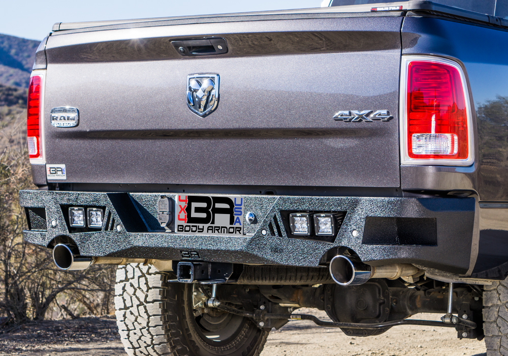 Body Armor 4x4 FD-2964 - Rear Bumper, Black, Textured