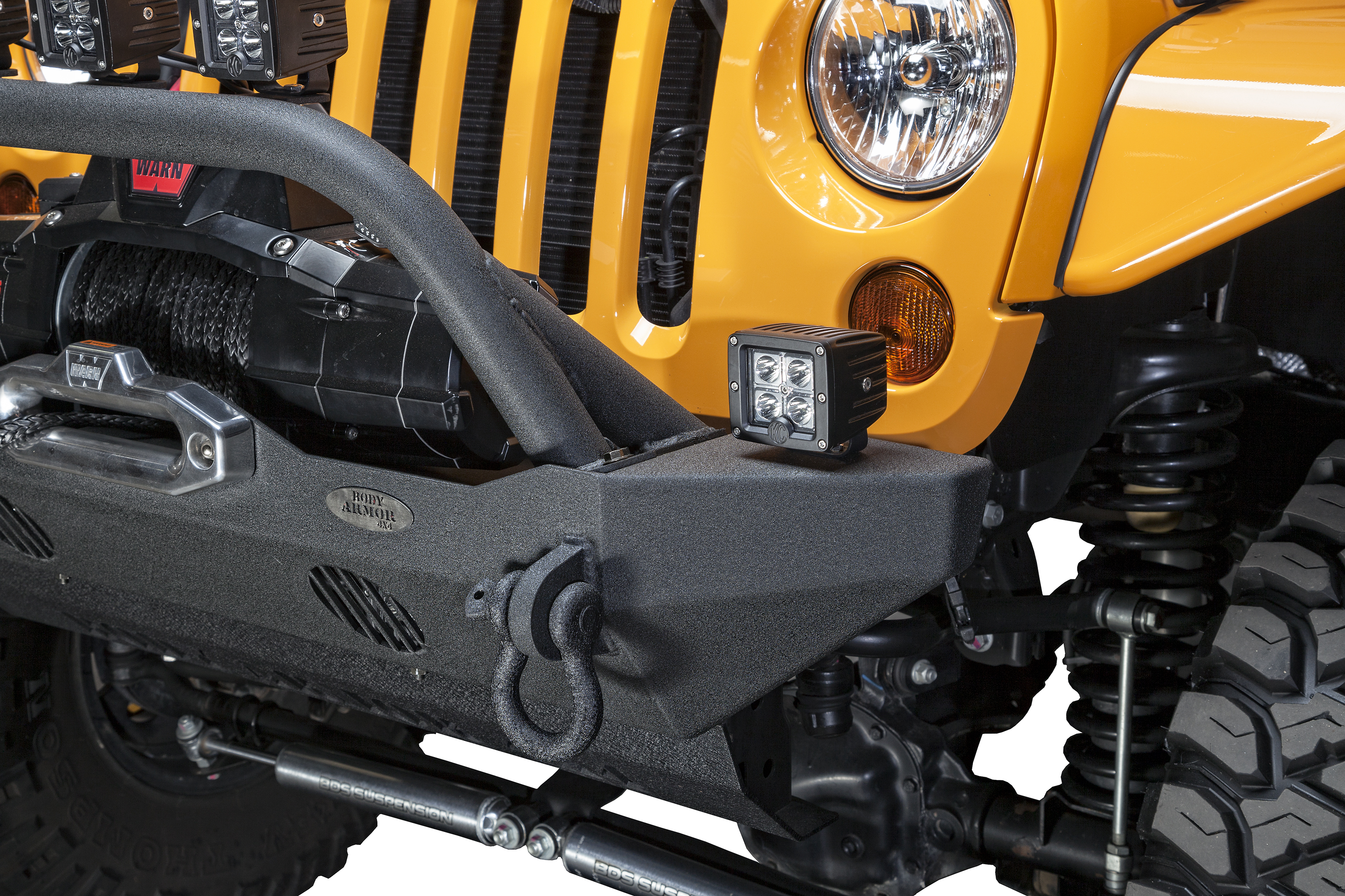 Body Armor 4x4 JK-19532 - Front Bumper, Black, Light Texture