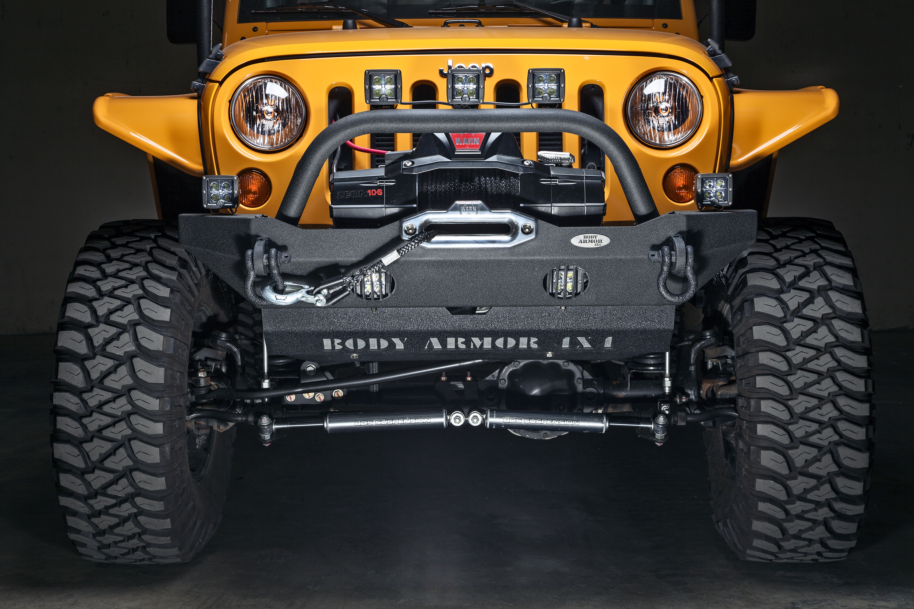 Body Armor 4x4 JK-19532 - Front Bumper, Black, Light Texture