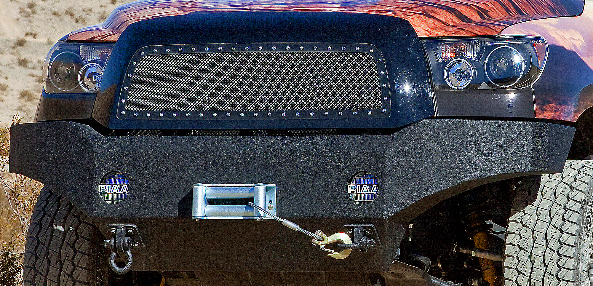 Body Armor 4x4 TN-19335 - Front Winch Bumper, Black, Textured