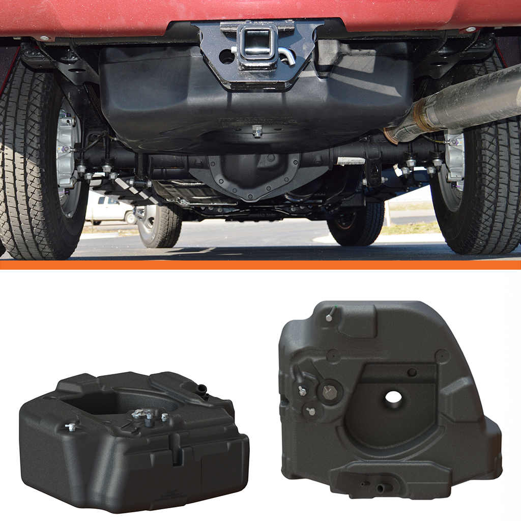 Titan Fuel Tanks 4010211 - Spare Tire Auxiliary Fuel Tank, Black, Polyethylene (PE)