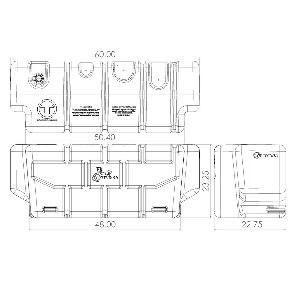 Titan Fuel Tanks 5015100 - In-Bed Transfer Tank