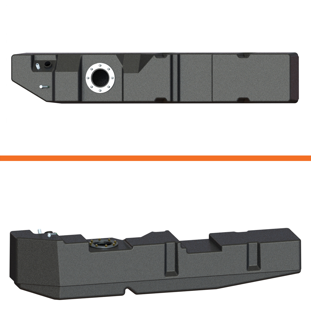 Titan Fuel Tanks 7020299 - XXL Midship Tank - Ford, Crew Cab, Black