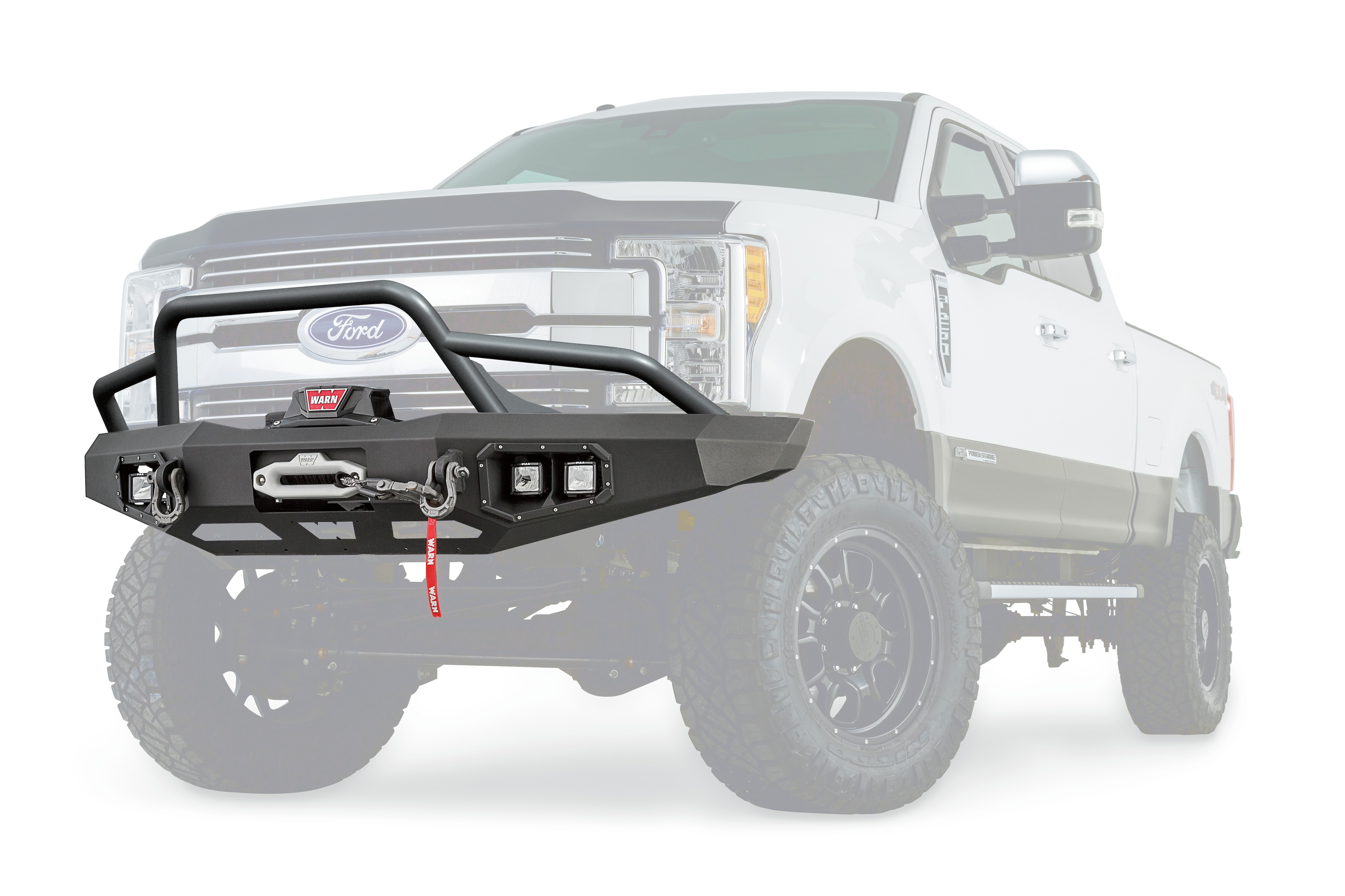 Warn 110695 - Ascent Bumpers, Black, Steel