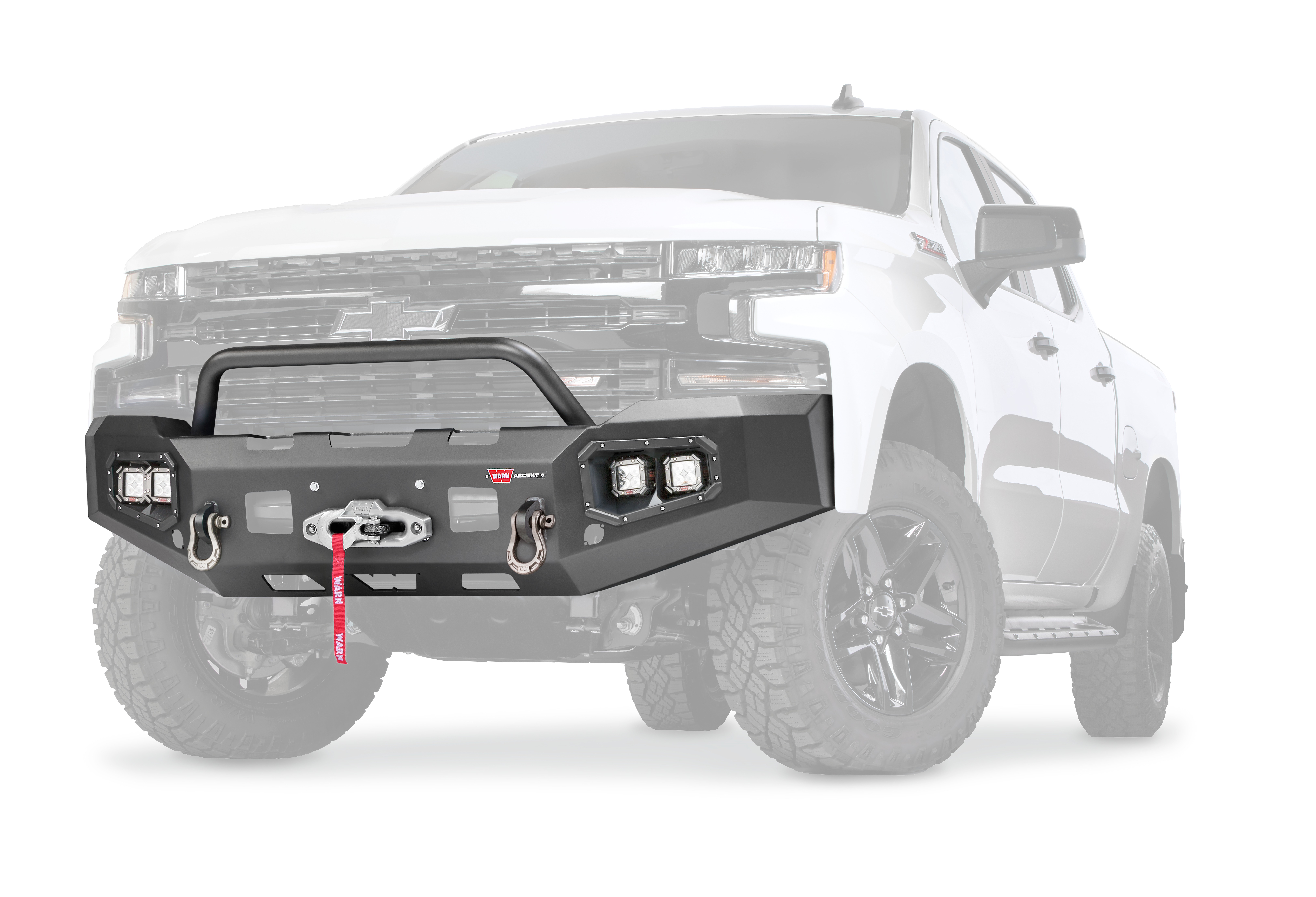 Warn 105785 - Ascent Bumpers, Black, Steel